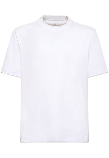 Layered Cotton Jersey Solid T-shirt