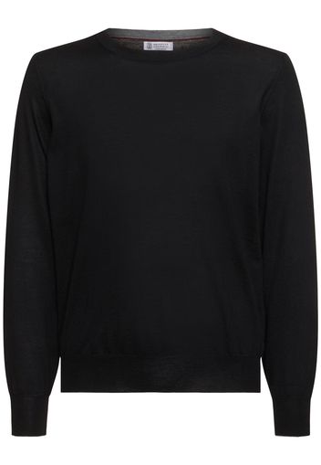 Wool Cashmere Crewneck Sweater