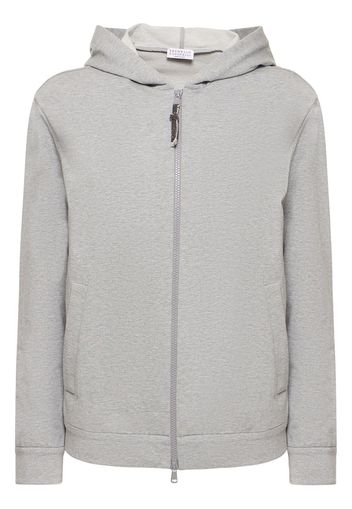 Cotton Jersey Zip Hoodie