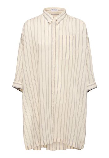 Striped Cotton & Silk Shirt