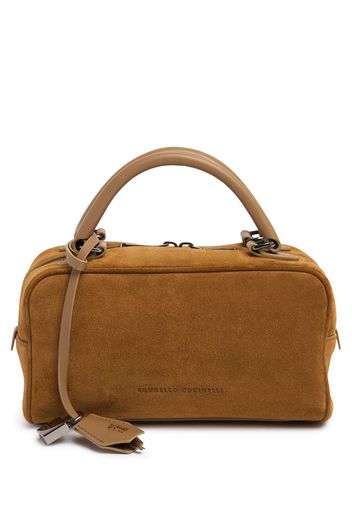 Softy Velour Suede Top Handle Bag