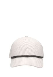 Embellished Linen Blend Baseball Cap