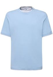 Layered Cotton Jersey Solid T-shirt