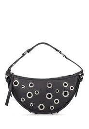 Small Gib Grain Leather & Eyelets Bag