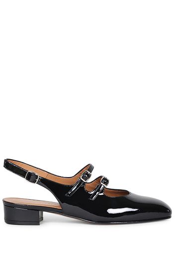 20mm Peche Patent Leather Slingbacks