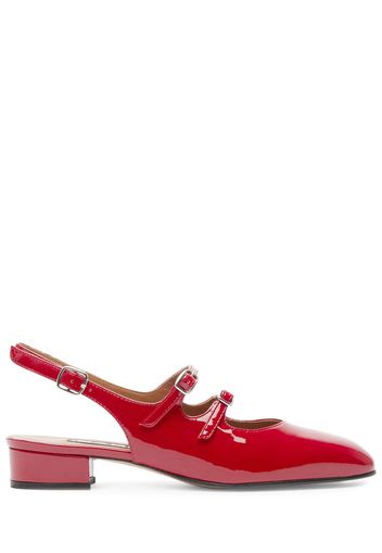 20mm Peche Patent Leather Slingbacks