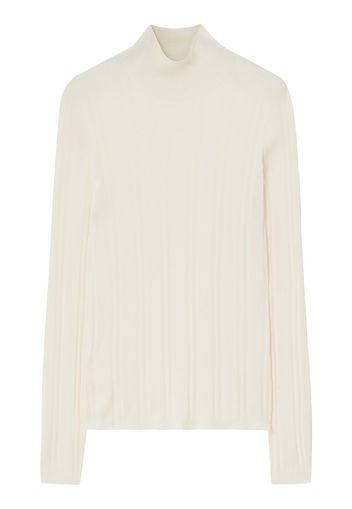 Silk Ribbed Knit Top