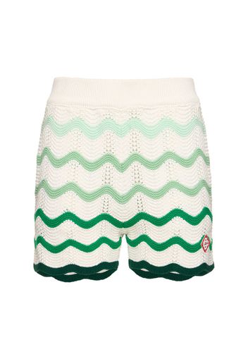 Gradient Wave Knit Shorts