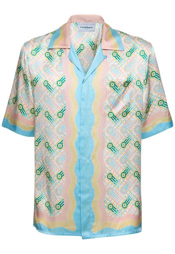 Monogram Printed Silk Shirt