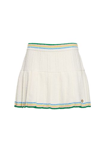 Bouclé Pleated Skirt