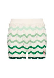 Gradient Wave Crochet Cotton Shorts