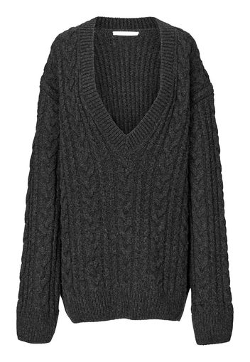 Alia Fisherman Knit Merino Sweater