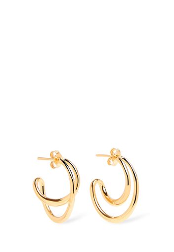 Mini Initial Vermeil Hoop Earrings