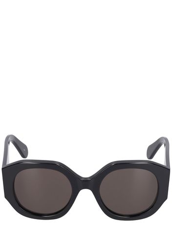 Oversized Logo Round Acetate Sunglasses