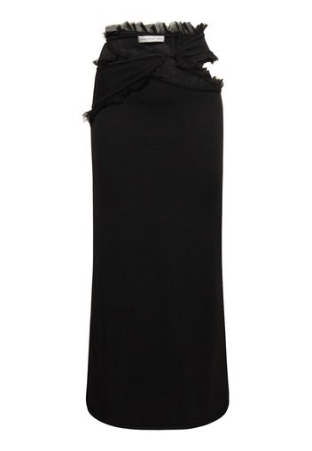 Carina Cutout Long Skirt W/tulle Details