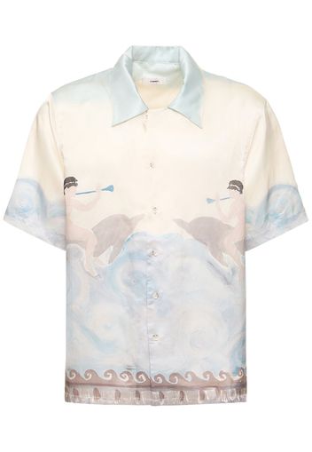 Ocean Print Boxy S/s Shirt