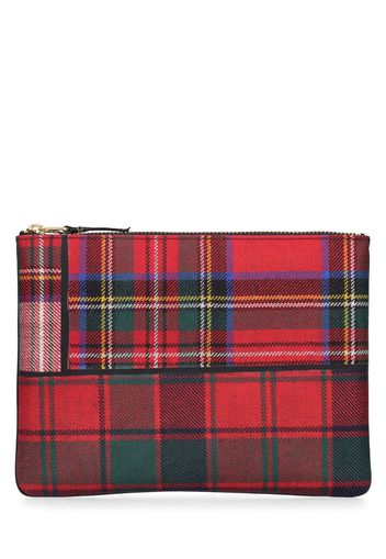 Tartan Patchwork Zipped Pouch