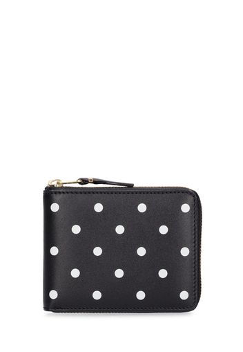 Dot Print Leather Line Wallet