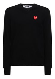 Play Logo Knit Wool V-neck Sweater