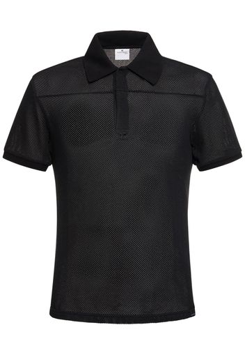 Logo Print Mesh S/s Polo