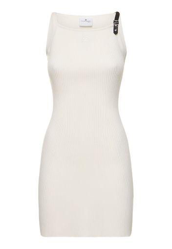 Rib Knit Viscose Mini Dress