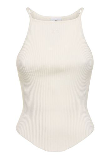 Holistic Rib Knit Viscose Blend Tank Top