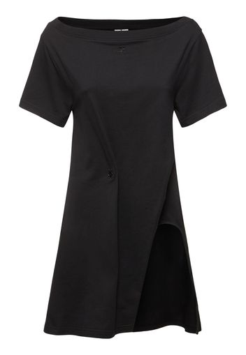 Boatneck Cotton Mini Dress