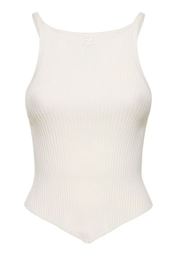 Signature Rib Knit Viscose Top