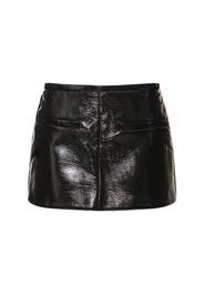 Heritage Vinyl A-line Mini Skirt