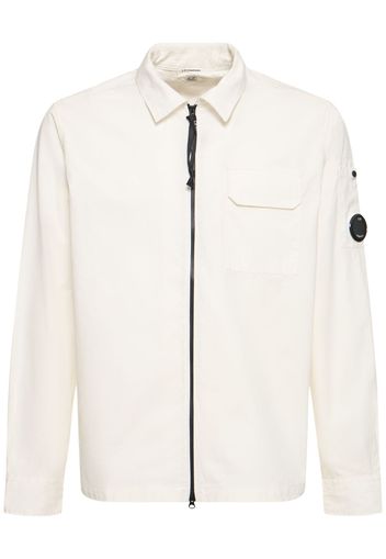 Cotton Gabardine Zipped Overshirt