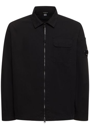 Cotton Gabardine Zipped Overshirt