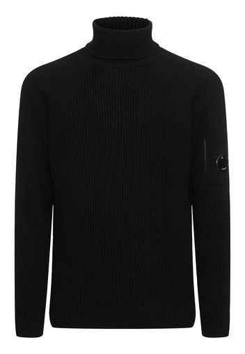 Wool Blend Turtleneck Sweater