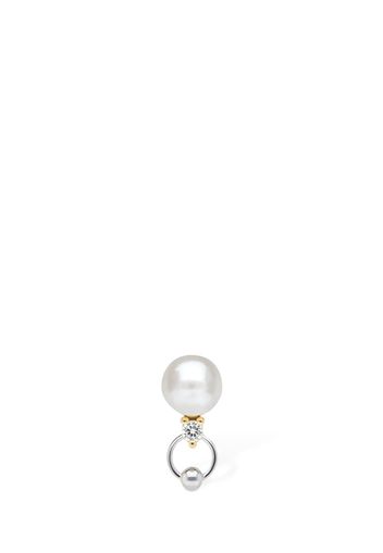 Two-in-one Pearl & Diamond Mono Earring