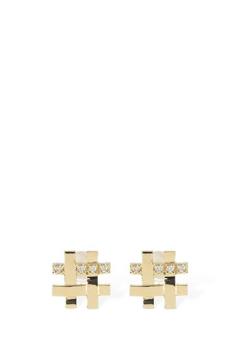 1987 18kt Gold & Diamond Mono Earring