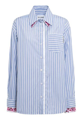 Oversize Pinstripe Cotton Poplin Shirt