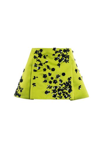 Embellished Duchesse Mini Skirt