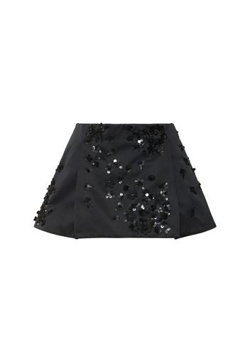 Embellished Duchesse Mini Skirt