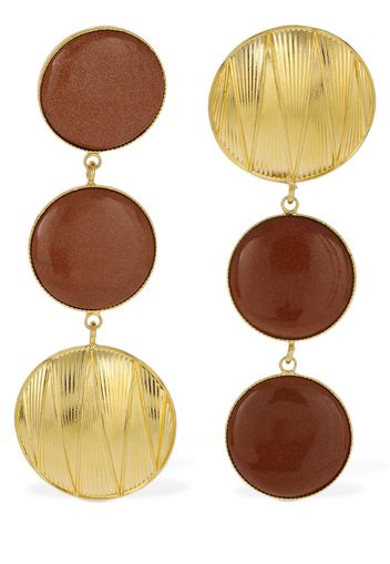 Sonia Geometric Double Stone Earrings