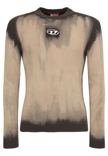 Oval-d Slim Cotton Blend Knit Sweater