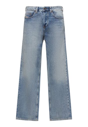 D-macro Cotton Denim Straight Jeans