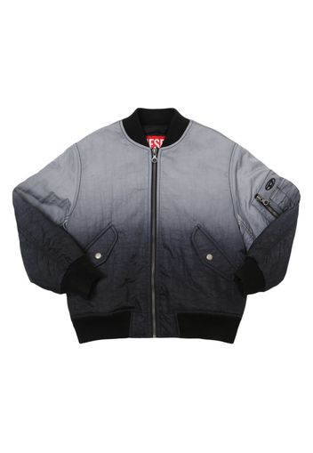 Printed Poly Bomber Jacket