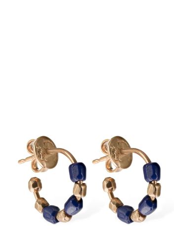 9kt & Blue Ceramic Granelli Earrings