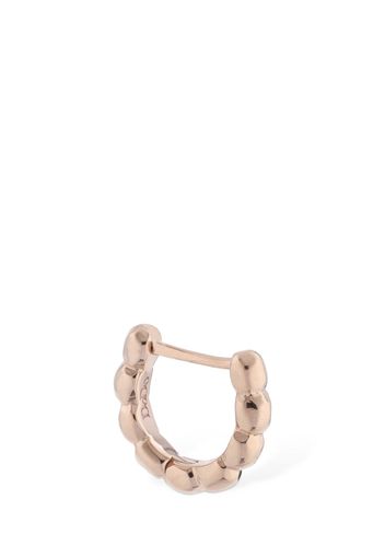 9kt Rose Gold Granelli Hoop Mono Earring