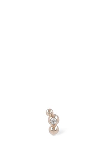 9kt & Diamond Bollicine Mono Earring