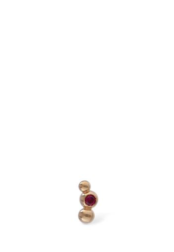 9k Rose Gold Bollicine Ruby Mono Earring