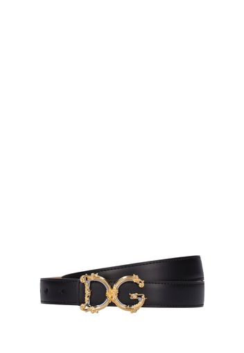 2.5cm Dg Iconic Baroque Leather Belt