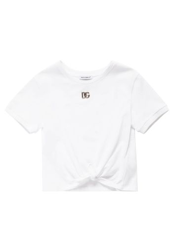 Logo Cotton Jersey T-shirt W/bow