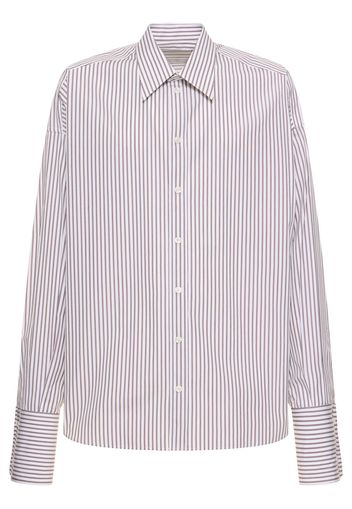 Oversized Striped Poplin Shirt