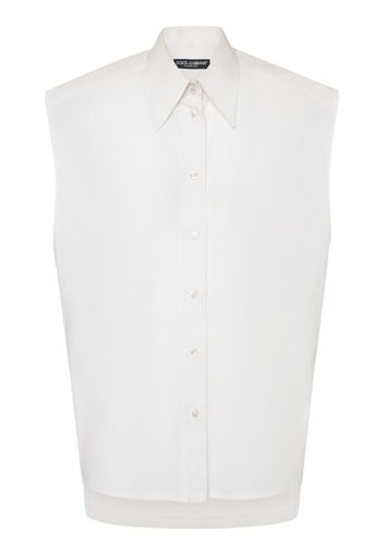 Sleeveless Poplin Shirt