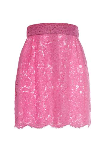 Floral & Dg Stretch Lace Mini Skirt